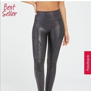 Spanx Moto Faux Leather Leggings